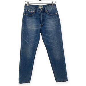 Umgee Distressed Mom Jeans‎ Womens Size 26 Blue Denim Cotton Tapered Medium Wash